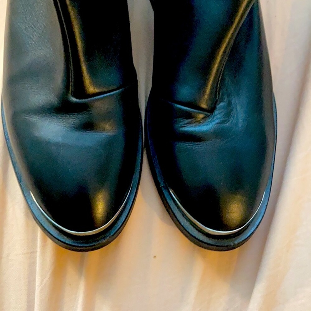 Wrap ankle strap on these beautiful Made in Spain booties   Cut out design